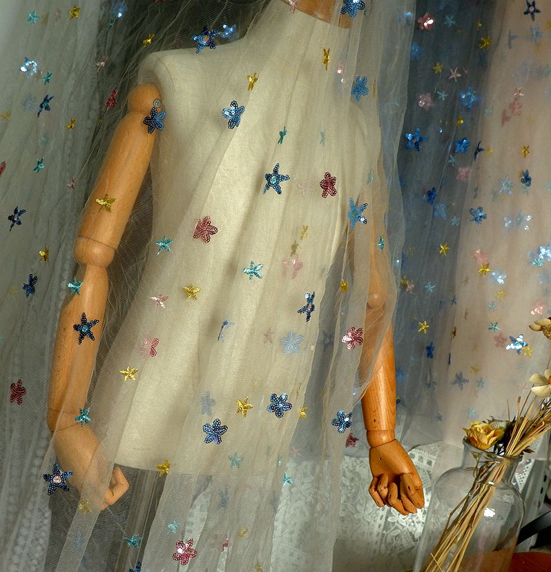 50x150cm Embroidered Star Net  - đánh giá và giá Baby Clothing Organic