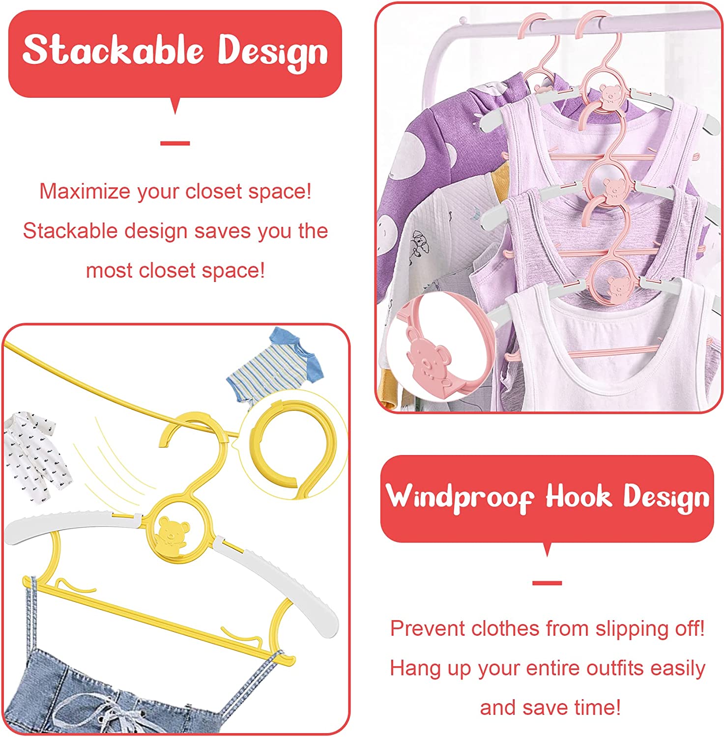UNTIOR Non-slip Baby Clothes H - đánh giá và giá Baby Clothing Hanging Rack