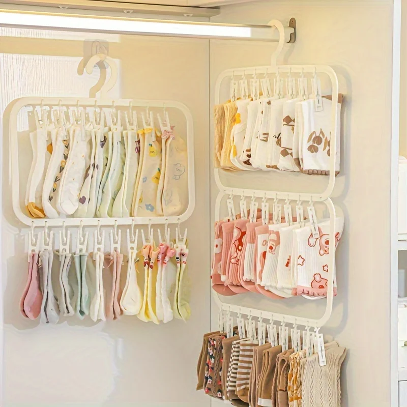 Household Multi-clip Baby Hang - đánh giá và giá Baby Clothing Hanging Rack
