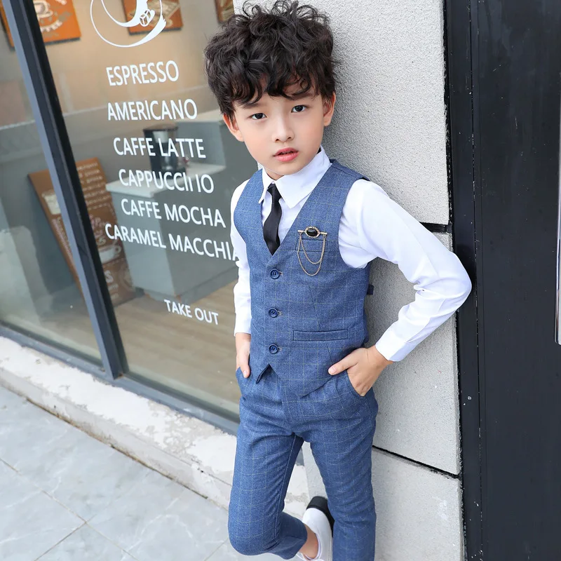 Bé Trai Kẻ Sọc Áo Vest Blazer  - đánh giá và giá Baby Clothing Dividers