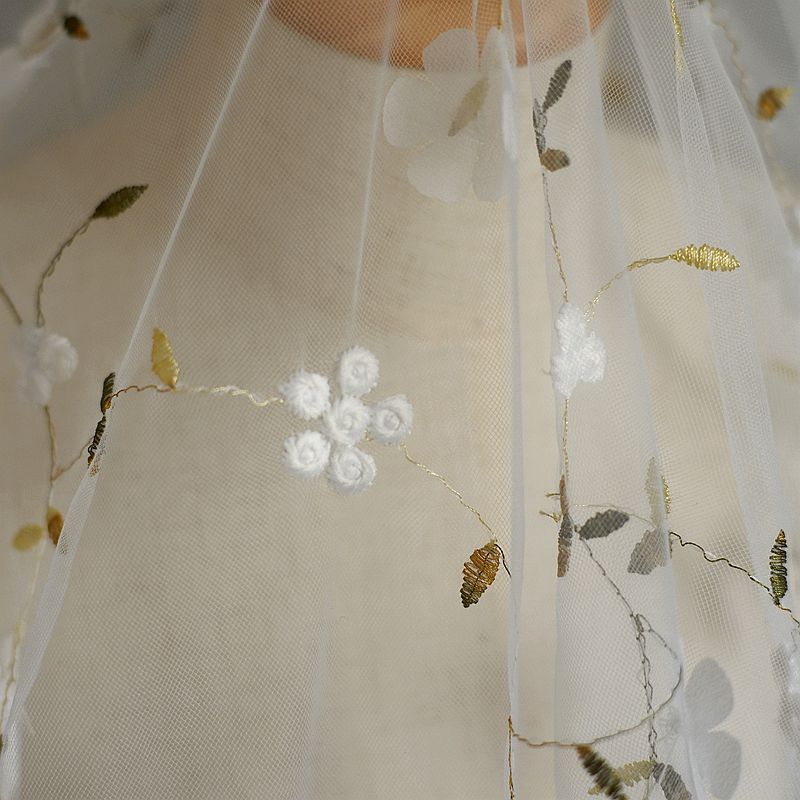 0.5m Embroidered Flower Mesh F - đánh giá và giá Baby Clothing Organic